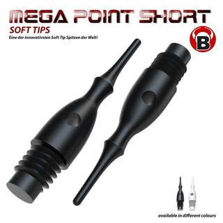 BULLS Mega Point Tips Short 6mm(2BA) schwarz