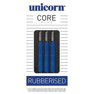 Unicorn Core Plus Rubberised Blue Brass Soft Dart