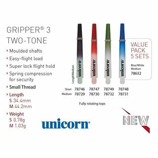 Unicorn Gripper 3 TWO-TONE Shaft medium rot
