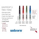 Unicorn Gripper 3 TWO-TONE Shaft medium blau
