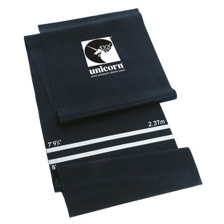 Unicorn Professional Dart Mat schwarz, Gummimatte mit Abwurfmarkierung