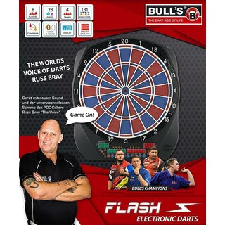BULLS Flash mit Russ Bray-Stimme Elektronik Dartboard
