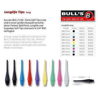 BULLS Longlife Long 6mm (2BA) long/weiß