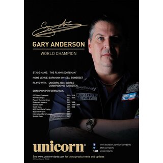 Unicorn Poster Player Statistics Gary Anderson